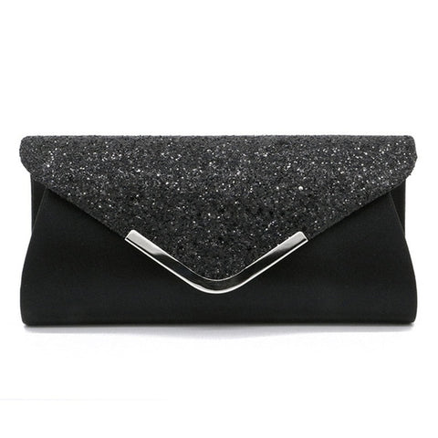 NoEnName 2019 Women's Glitter Shimmer Envelope Ladies Sequins Evening Party Prom Smart Jane Clutch Bag  Handbag