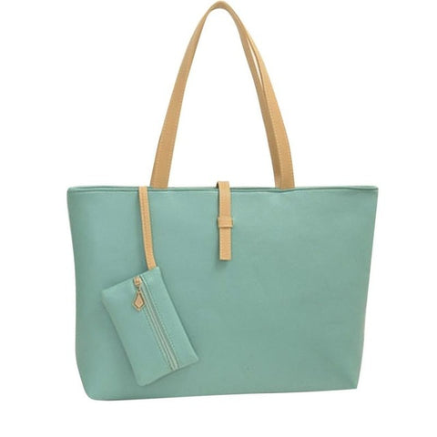 Women's Shoulder Female Bag Korean Fashion PU All-Matched Big Hand Bags Casual Tote Handbag Elegant Ladies Simple Handbags New