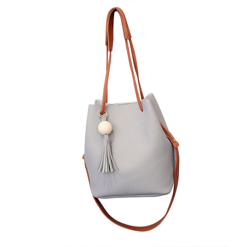 Wholesale  Fashion Bucket Women PU Leather Bucket Shoulder Bag with Small Handbag Messenger Satchel Bag  Leather Handbag FC55