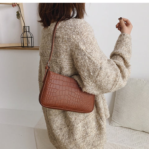Messenger Handbags Retro Alligator Pattern Women shoulder bags Flap New