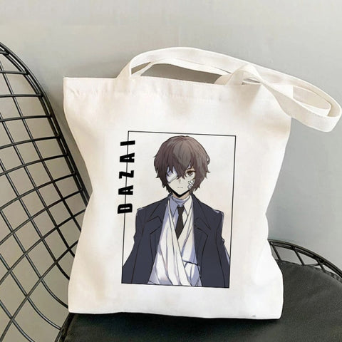 Japan Anime Bungou Stray Dogs Chuuya Nakahara Osamu Dazai Handbags Shoulder Bags Casual Shopping Girls Handbag Women Canvas Bag