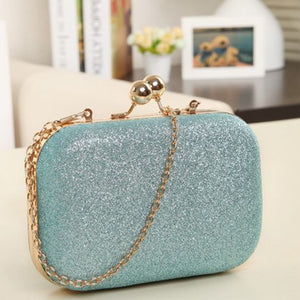 Large Size Women Handbag Evening Bags For Party New Women Chain Shoulder Bag Ladies Fashion Gold Clutch Box Bag  Women Messenger