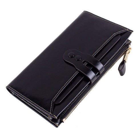 fashion women Genuine Leather wallet Women's purse Female luxury Designer Vintage Wallet Women