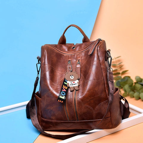 2024 Fashion Women Backpack High Quality Youth Leather Backpacks