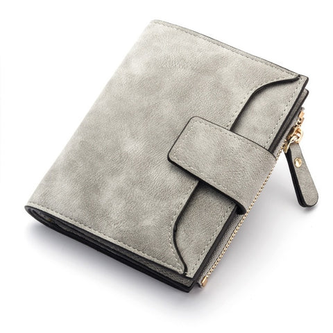 Leather Women Wallet Hasp Small and Slim Coin Pocket Purse Women Wallets Cards Holders Luxury Brand Wallets Designer Purse