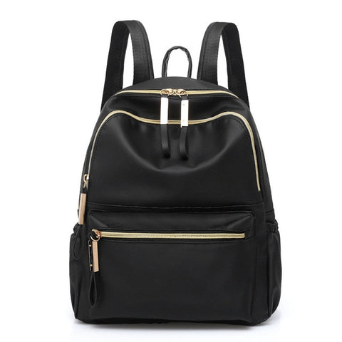 Classic women's backpack black fashion Oxford cloth large capacity waterproof shoulder bag